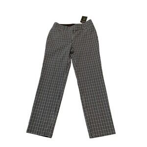 Zac & Rachel Trouser Pant Women's SZ 10 Black Slim Leg High Rise Polyester Blend